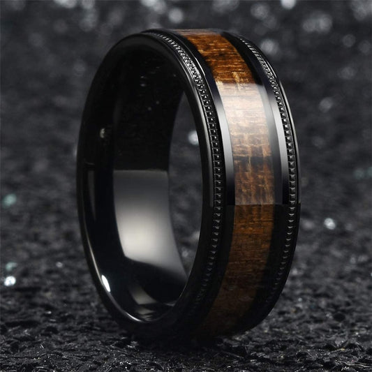 Koa & Tungsten Rings - Empire of the Gods