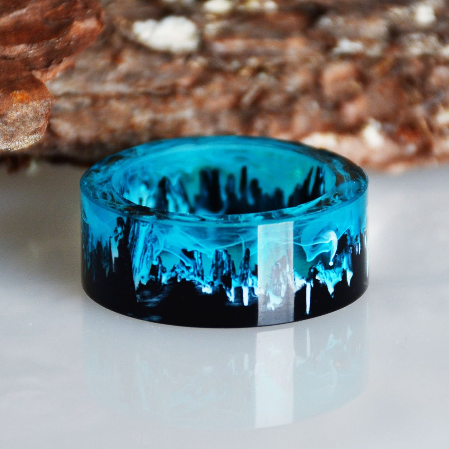 Blue Resin Ring - Empire of the Gods