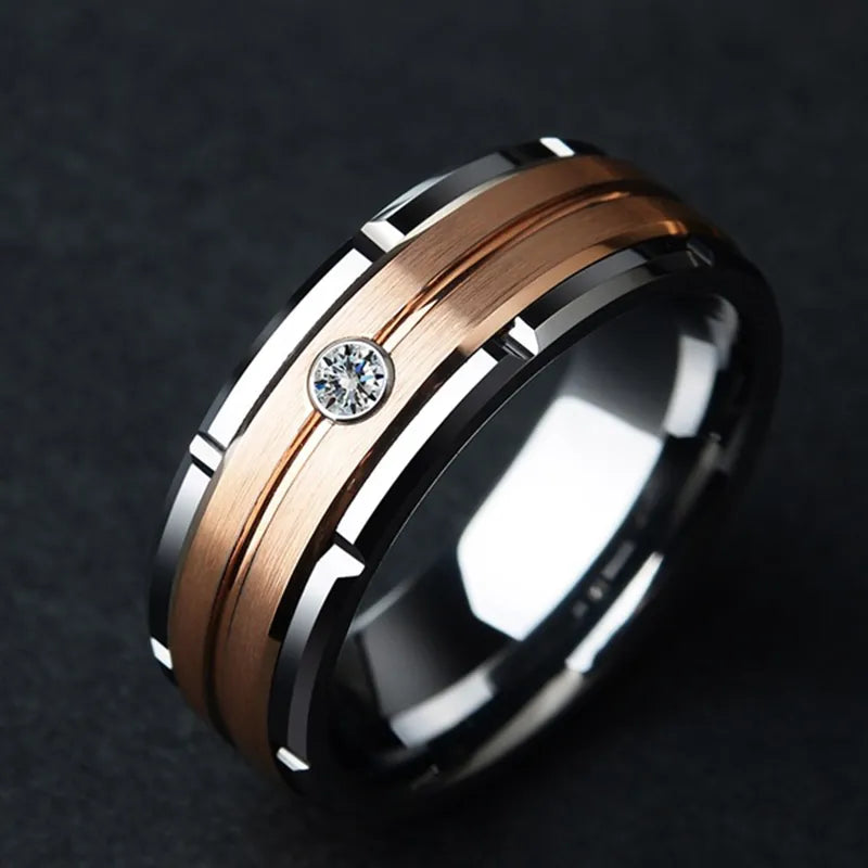 Diamond Tungsten Ring - Empire of the Gods