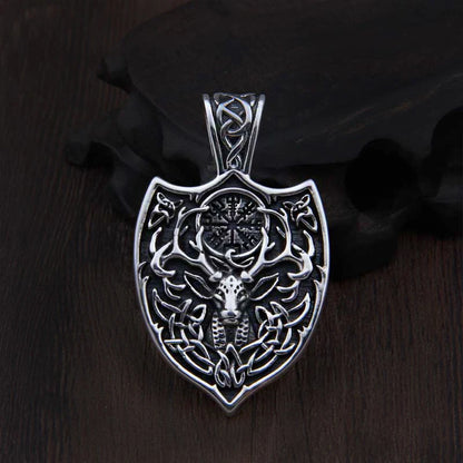 Vegvísir Deer Necklace