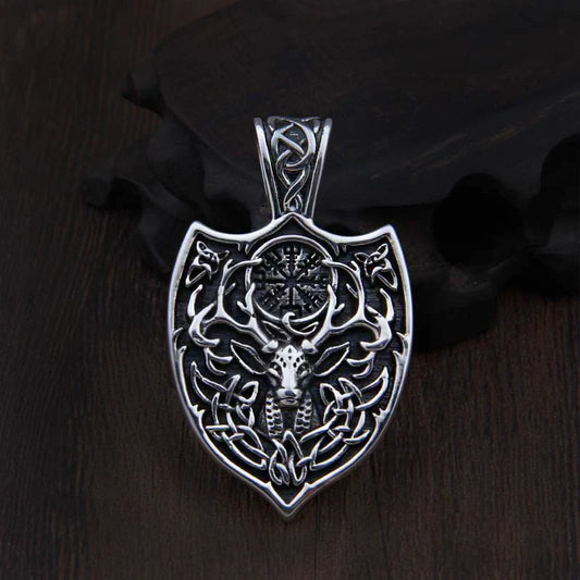 Vegvísir Deer Necklace