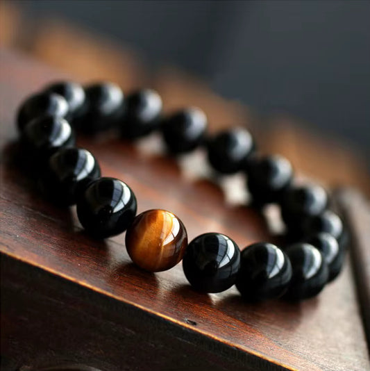 Onyx & Tiger Eye Bracelet