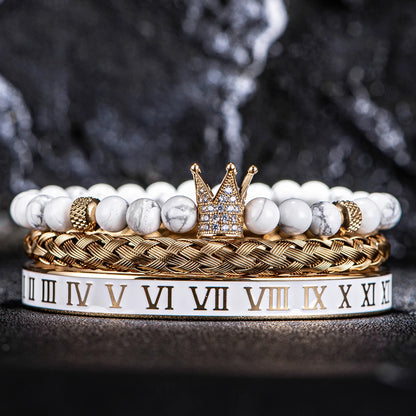 White Turquoise Crown Bracelets