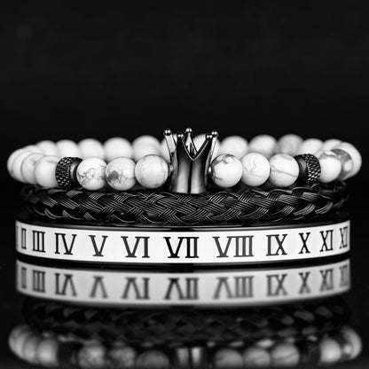 White Turquoise Crown Bracelets