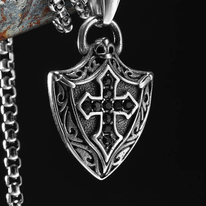 Cross Shield Necklace