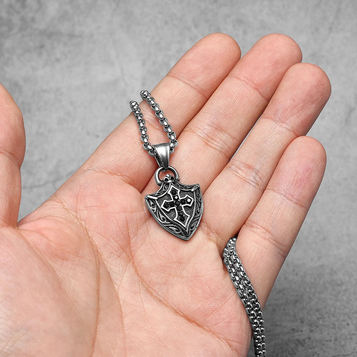 Cross Shield Necklace