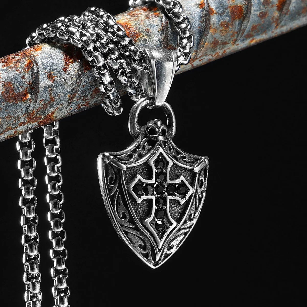 Cross Shield Necklace