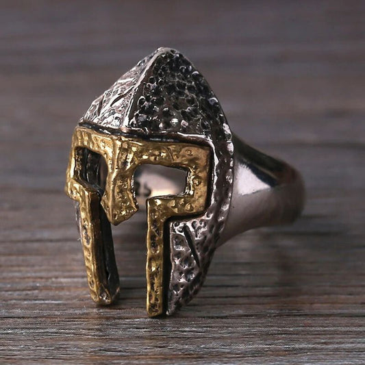 Hammered Spartan Helmet Ring