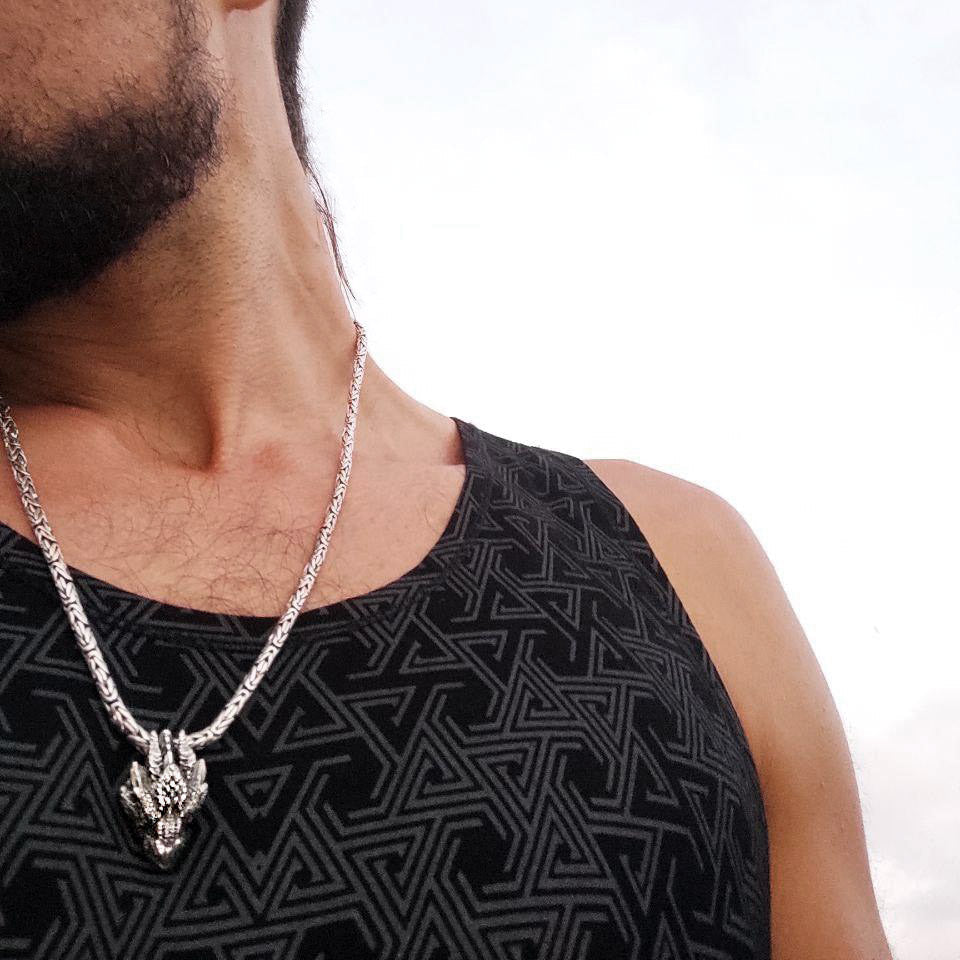 Silver Dragon Necklace