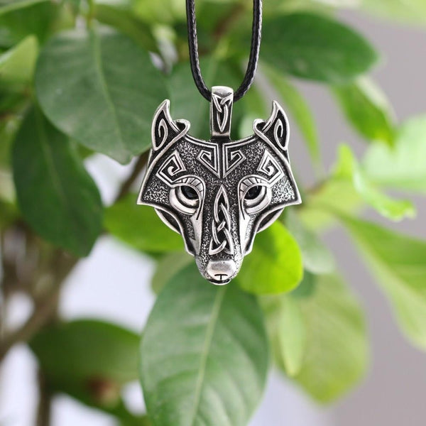 Norse Wolf Head Pendant Necklace - Empire of the Gods