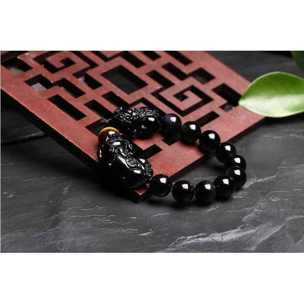 Black Obsidian Pixiu Bracelet - Empire of the Gods