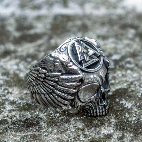 Valknut Skull Ring - Empire of the Gods