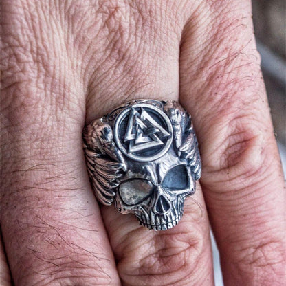 Valknut Skull Ring - Empire of the Gods