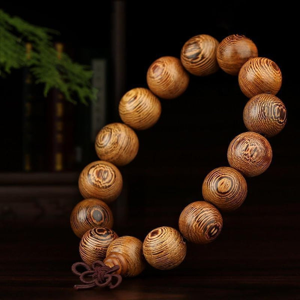 Wenge Stretch Beaded Bracelet - Empire of the Gods