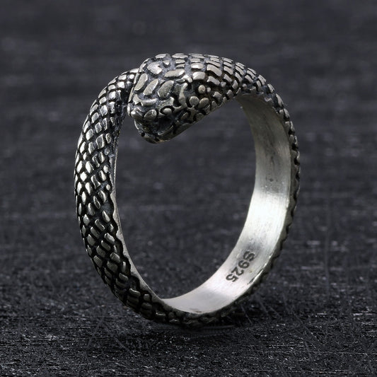 925 Sterling Silver Snake Ring - Empire of the Gods