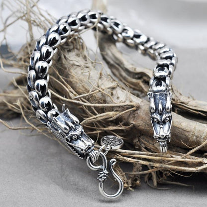 925 Sterling Silver Dragon Bracelet - Empire of the Gods