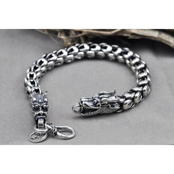 925 Sterling Silver Dragon Bracelet - Empire of the Gods