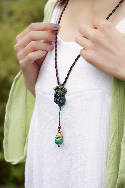 Chinese Knot Peacock Pendant Necklace - Empire of the Gods