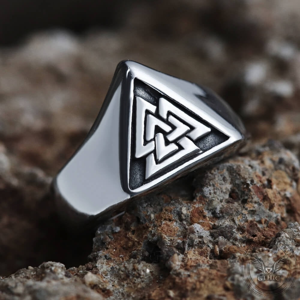 Triangle Valknut Ring - Empire of the Gods