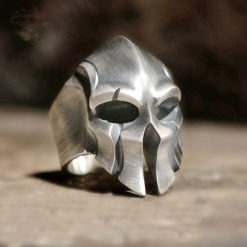 Evil Spartan Mask Ring - Empire of the Gods