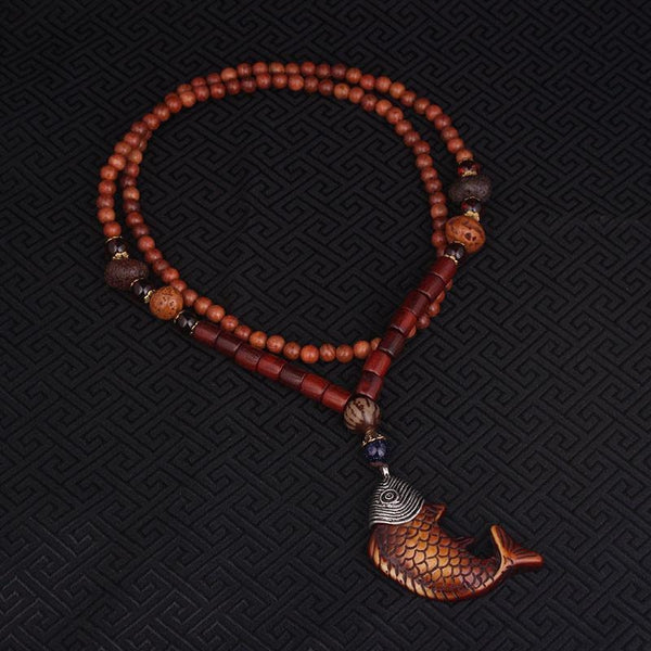 Wooden Koi Fish Necklace - Empire of the Gods