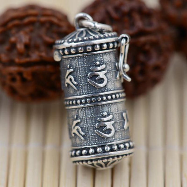 Buddhist Prayer Wheel Necklace - Empire of the Gods