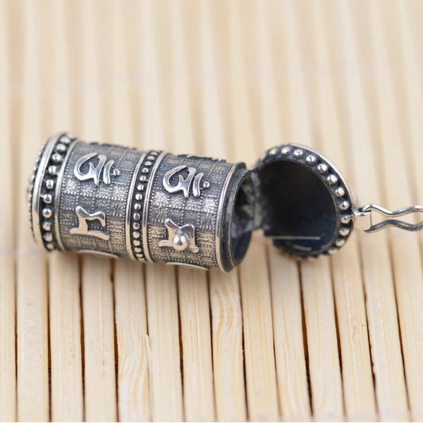 Buddhist Prayer Wheel Necklace - Empire of the Gods