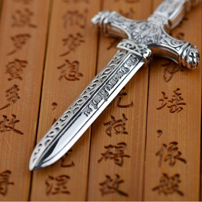 Handmade 925 Sterling Silver Sword Pendant - Empire of the Gods