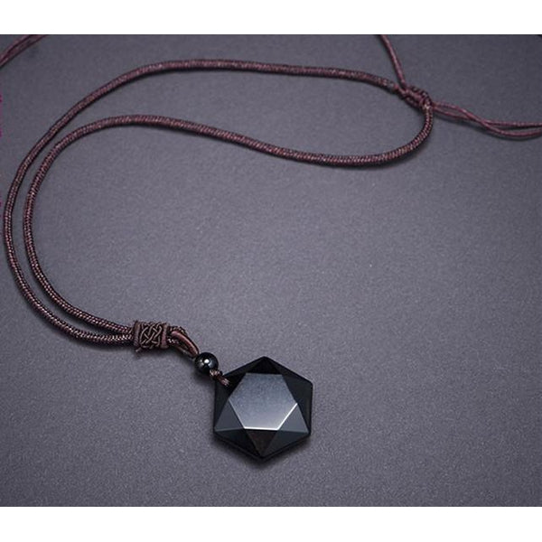 Obsidian Star of David Necklace - Empire of the Gods