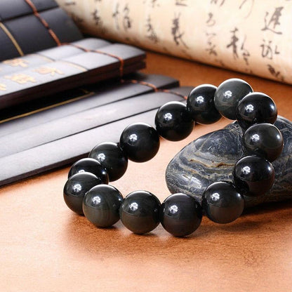 Obsidian Beads Bracelet - Empire of the Gods