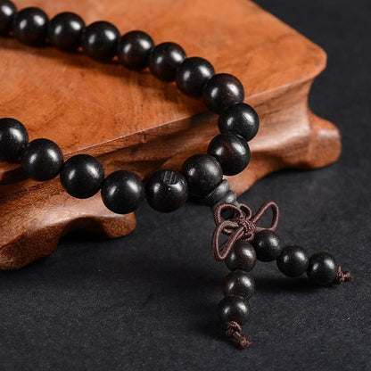 Ebony Tibetan Prayer Beads Bracelet - Empire of the Gods