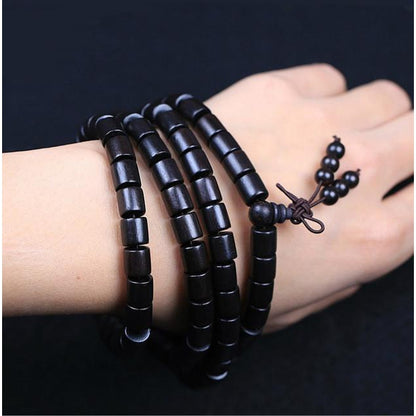 Ebony Tibetan Prayer Beads Bracelet - Empire of the Gods