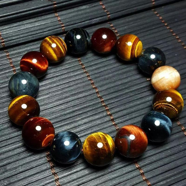 Multi-Color Tiger Eye Stones Bracelet - Empire of the Gods