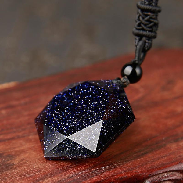 Blue Sandstone Star of David Necklace - Empire of the Gods