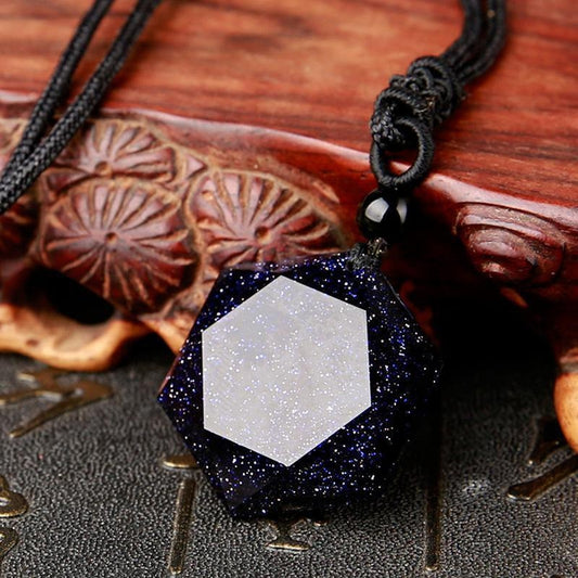 Blue Sandstone Star of David Necklace - Empire of the Gods