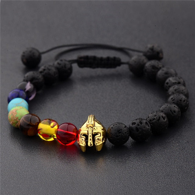 Spartan Helmet Stone Bracelets - Empire of the Gods