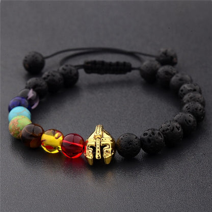 Spartan Helmet Stone Bracelets - Empire of the Gods