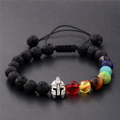 Spartan Helmet Stone Bracelets - Empire of the Gods