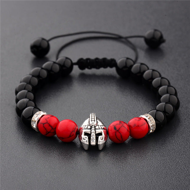 Spartan Helmet Stone Bracelets - Empire of the Gods