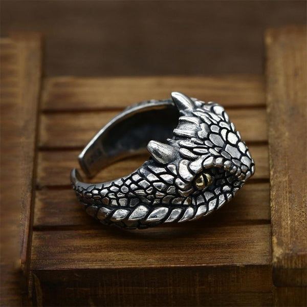 925 Sterling Silver Snake Ring - Empire of the Gods