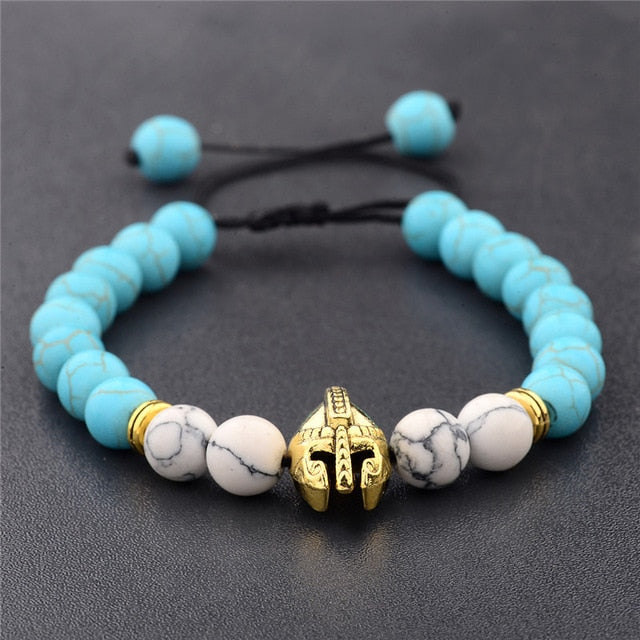 Spartan Helmet Stone Bracelets - Empire of the Gods