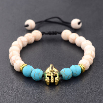 Spartan Helmet Stone Bracelets - Empire of the Gods