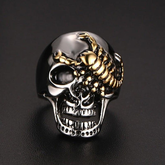 Skull with & Scorpion Ring - Empire of the Gods