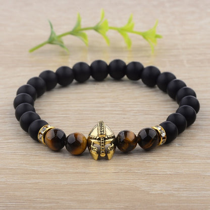 Spartan Helmet Stone Bracelets - Empire of the Gods