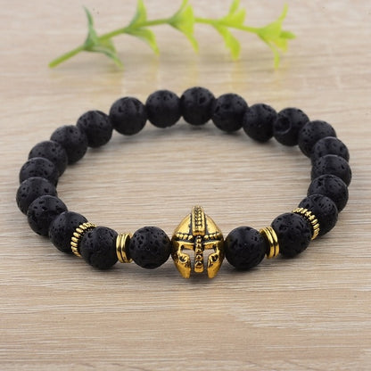 Spartan Helmet Stone Bracelets - Empire of the Gods