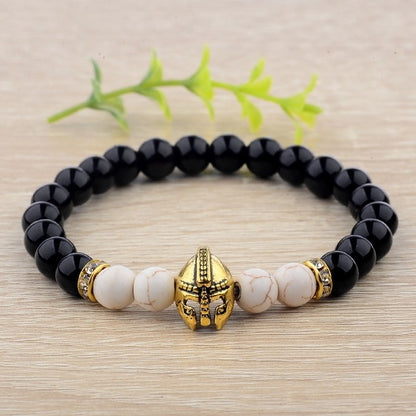 Spartan Helmet Stone Bracelets - Empire of the Gods